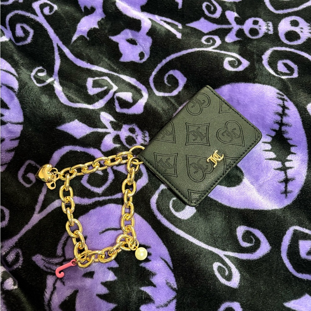 Juicy Couture Black and Gold Card Holder